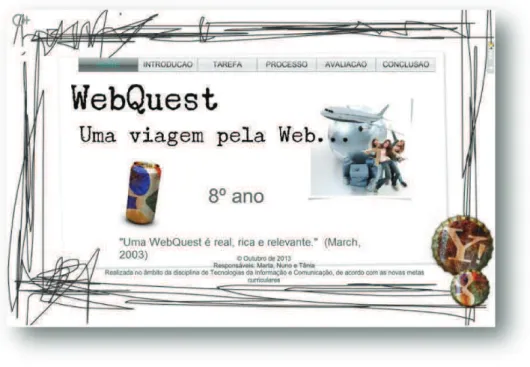 Figura 3.5 - Página principal da Webquest  