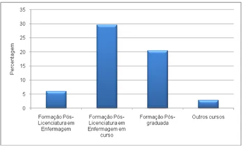 Gráfico 8. Distribuição dos tipos de outra  formação dos sujeitos da  amostra 