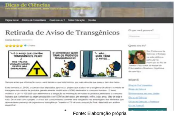 Figura 11 - Postagem Dicas Ciências 
