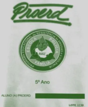 Foto 3: Livro do estudante PROERD. 