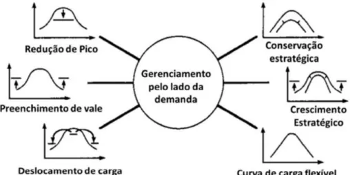 Figura 4   Alterações básicas nas curvas de cargas conforme programas de GLD 