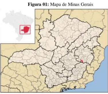 Figura 01: Mapa de Minas Gerais 