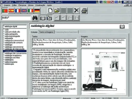 Figura 7: TerMédica – textos e imagens do verbete de radiologia digital.
