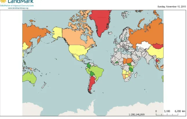Figure  3:  legal  security  score  of  Indigenous  lands  in  the  world. 