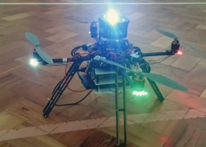 Figure 4 - Aircraft with visual spectrum solution implemented ready for take-off