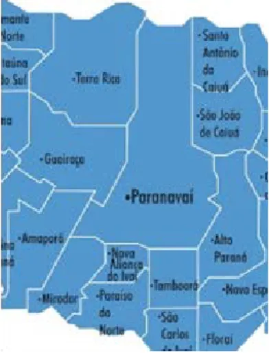 Figura 1- Localização do Município de Paranavaí/PR.