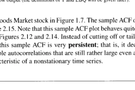 FIGURE 2.14  Autocorrelation function  for  pharmaceutical  product sales,  with 5% significance  limits