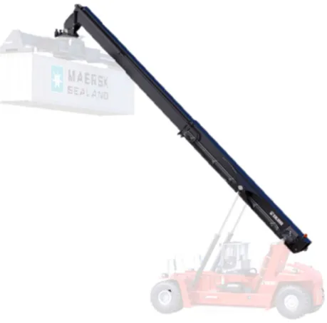Figura 2. Máquina reach stacker com lança em destaque. 