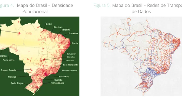 Figura 4.  Mapa do Brasil – Densidade   Populacional