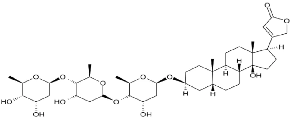 Figura 6. Digitoxina, exemplos de terpenos.