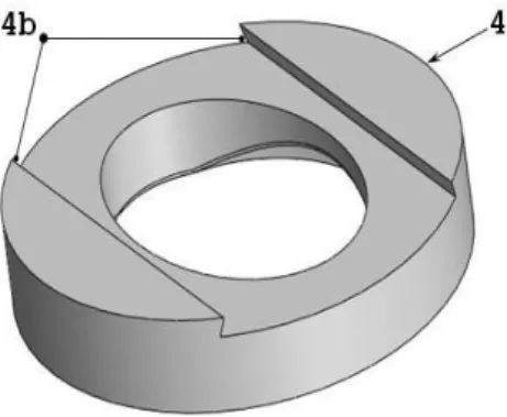 Figura 9 - Componente Extremidade IF com destaque para elemento (4-b encaixe para tampa tipo rabo de  andorinha) 