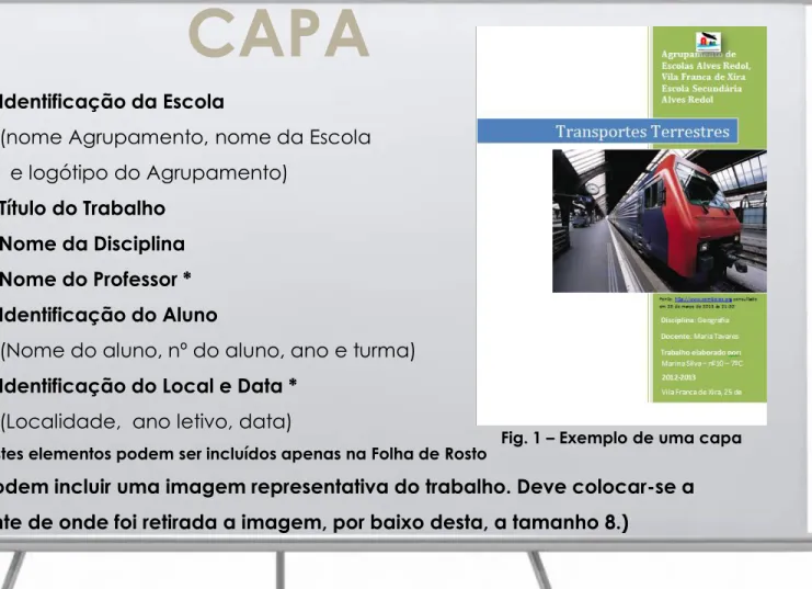 Fig. 1 – Exemplo de uma capa 