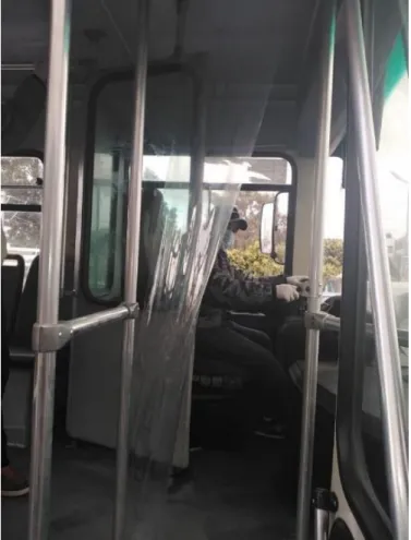 Figure  25  –  Ad-hoc  plastic  curtain  in  TRANSTU  ,  Source:  Transtu  facebook page  