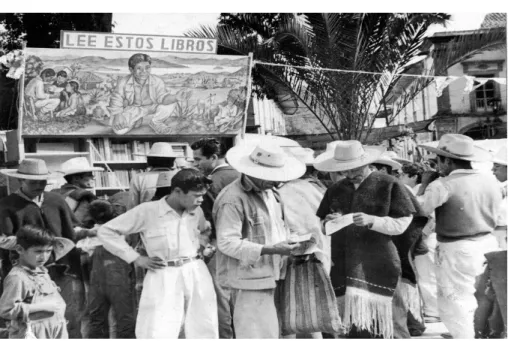 Figura 2- Biblioteca ambulante em CREFAL Pátzcuaro, Michoacán,  1951