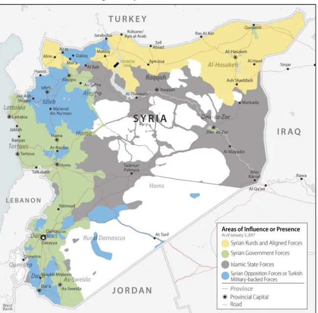 Figure 1. Syria: Areas of Influence 