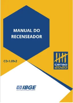 Figura  |  Capa  do  Manual  do  Recenseador  utilizado  no  Censo de 2020. 