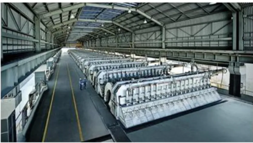 Figura 2.2 - Sala de linha de produção de alumínio primário. (World Aluminium, 2018). 