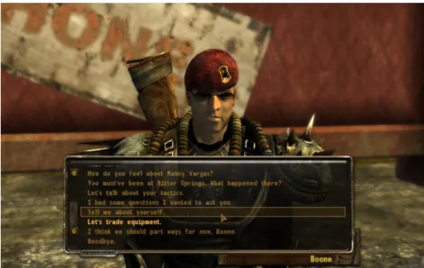 Figure 6: Choice structure of Fallout 4 interactions. 
