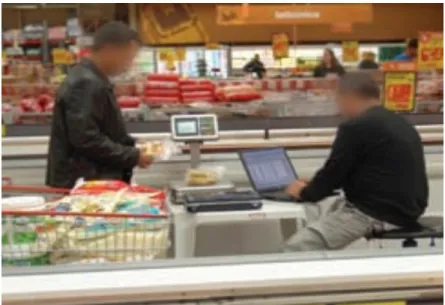 Figura 17- Equipe em trabalho no supermercado com o kit 