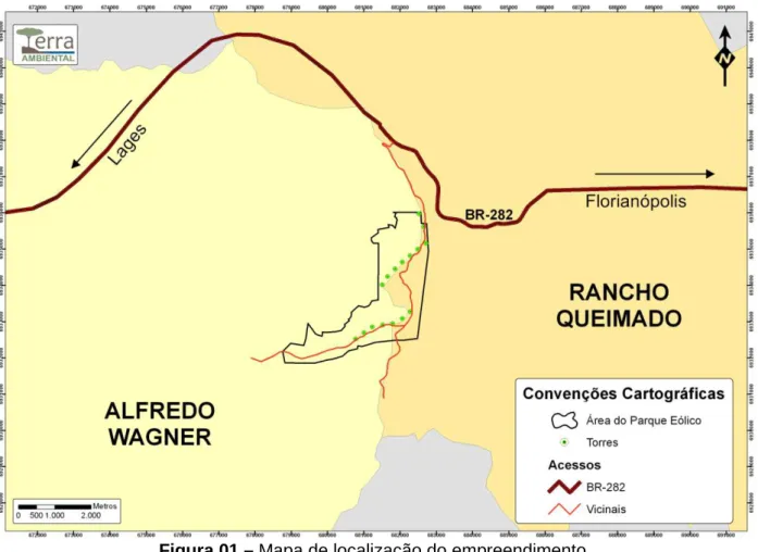 Figura 01 – Mapa de localização do empreendimento. 