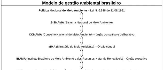 Figura 4 – Esquema do Modelo de Gestão ambiental no Brasil. 
