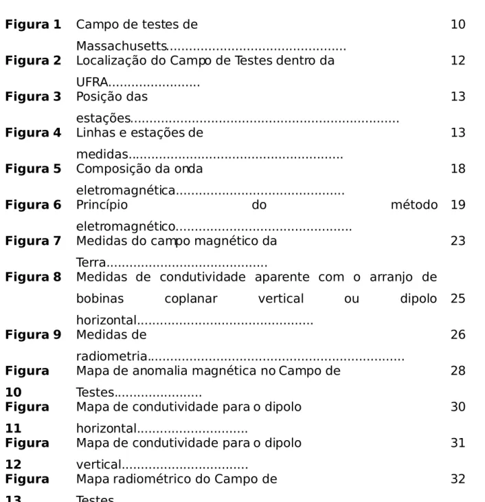Figura 1 Campo de testes de 