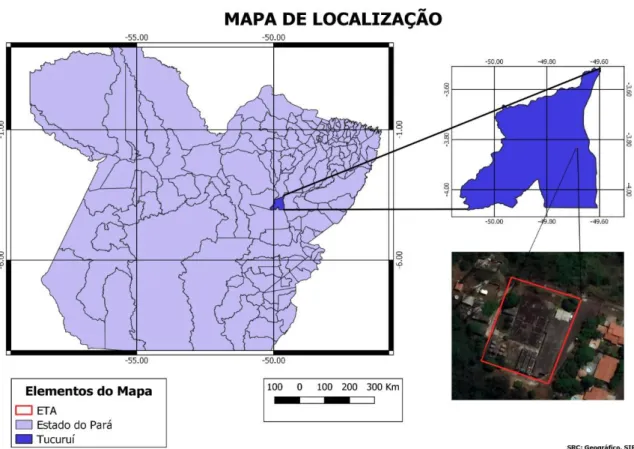 Figura 7   - Mapa de localização do município de Tucuruí. 