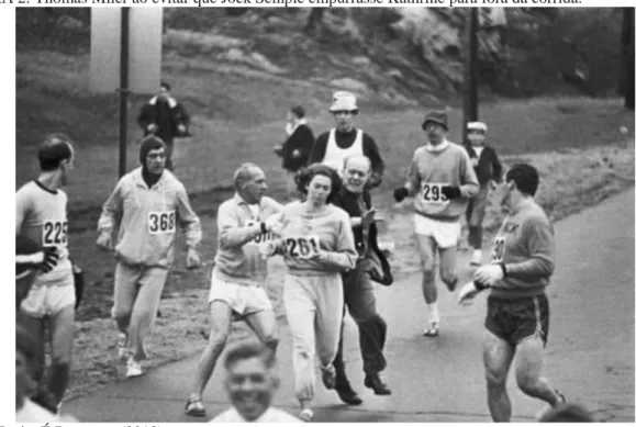 FIGURA 2: Thomas Miler ao evitar que Jock Semple empurrasse Kathrine para fora da corrida