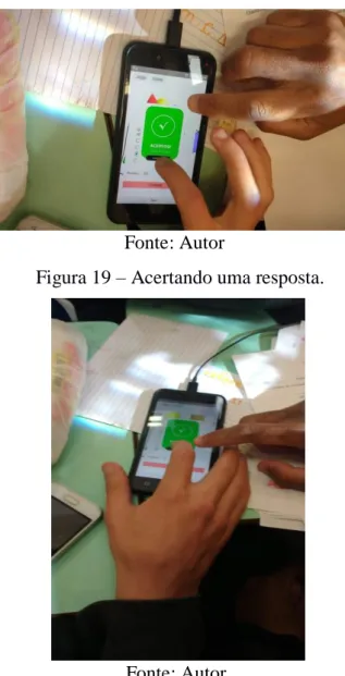 Figura 19 – Acertando uma resposta. 