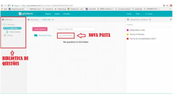 Figura 4: Criando pasta no Plickers 