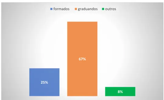 Gráfico 1 – Formação dos voluntários. 