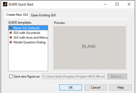 Figura 7.2: Inicializa¸c˜ ao da ferramenta GUIDE.