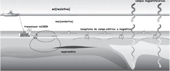 Figura 1- Representação esquemática do método mCSEM 