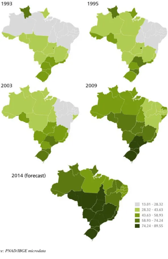 FIGURE 7: BRAZILIAN STATE MAPS - Evolution of Class ABC shares  