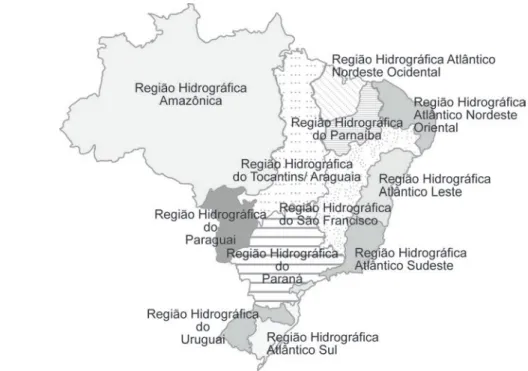 Figura 2 Divisão do território nacional em doze regiões hidrográficas de acordo com  CNRH 32/2003
