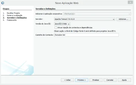 Figura 24 - Selecionar servidor Web