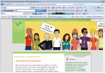 Figura 2. Blog B  –  http://csslibras.blogspot.com/ 