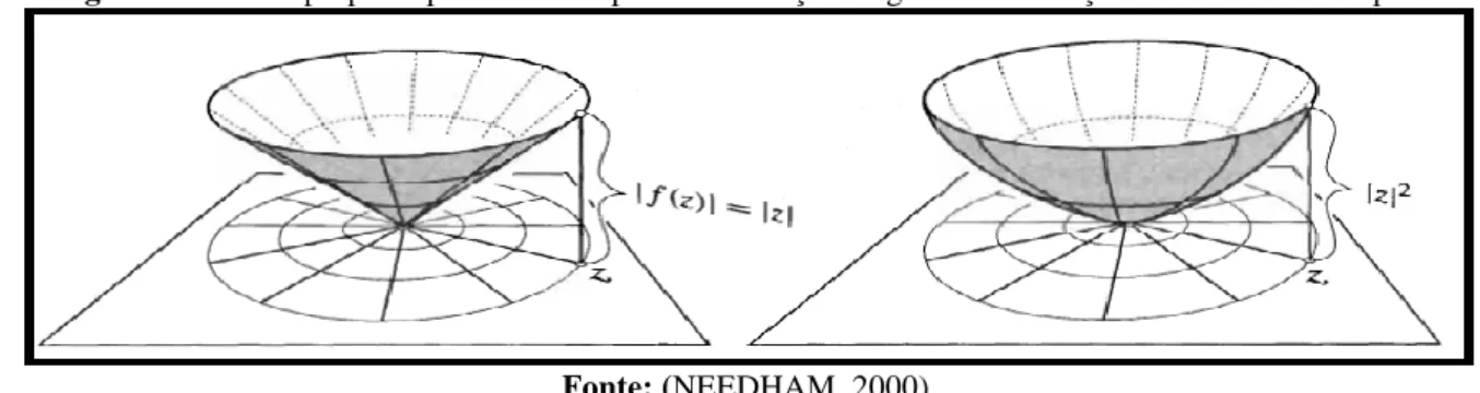 Figura 7- Método proposto por Needham para visualização de gráficos de funções de Variável Complexa 