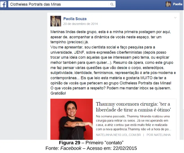 Figura 29 – Primeiro ―contato‖ 