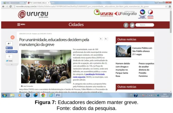 Figura 7: Educadores decidem manter greve. 