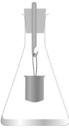 Figure 13 - Flask of ethanol with the dichromate recipient. 