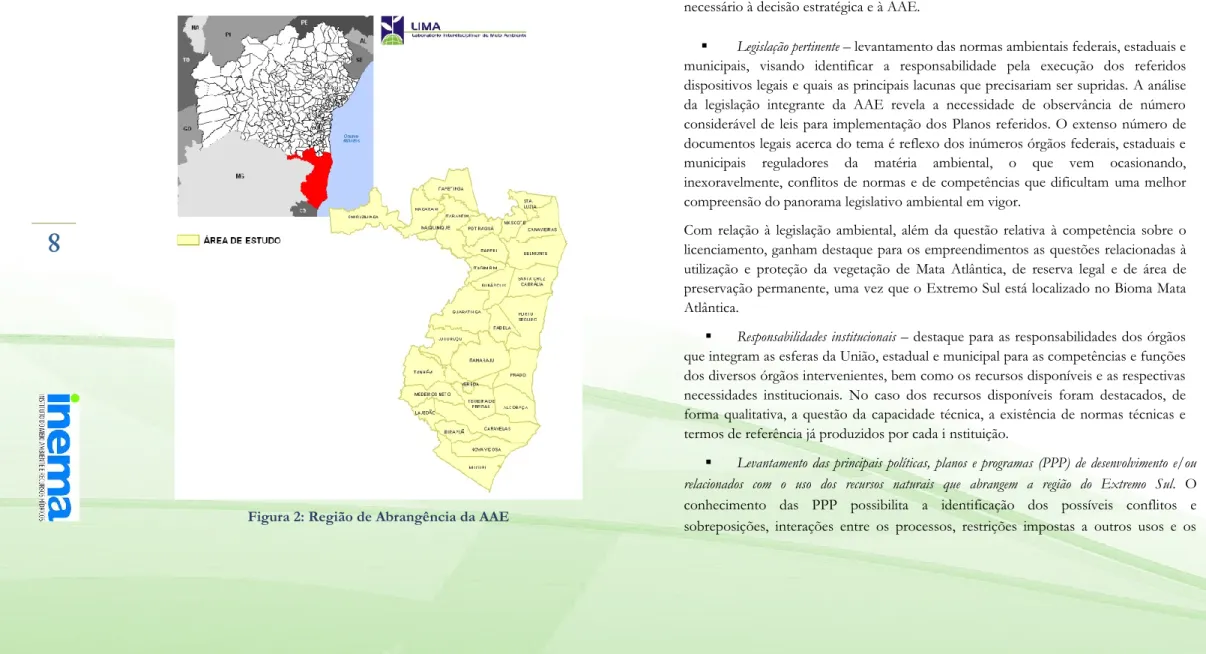 Figura 2: Região de Abrangência da AAE 