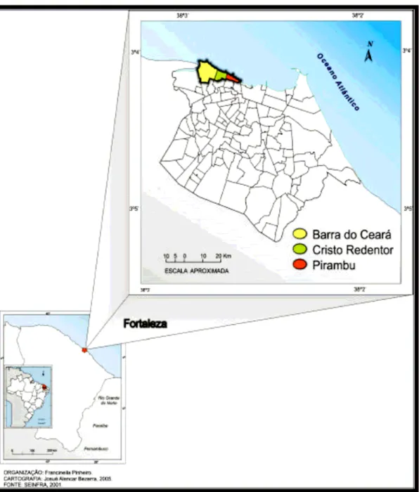 Figura 1. O Grande Pirambu e seus bairros. 