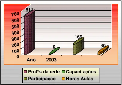 Gráfico 5  –  Curso  de capacitação (2003)  Fonte: CEMESPI (2003). 