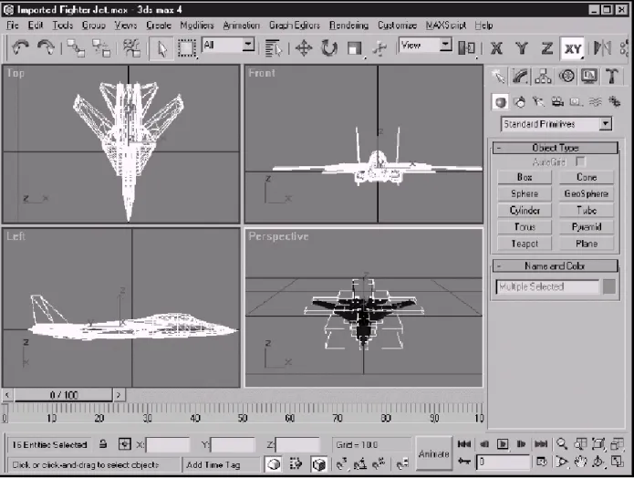 Figura 1: Pontos de visão do 3ds Max 4. 