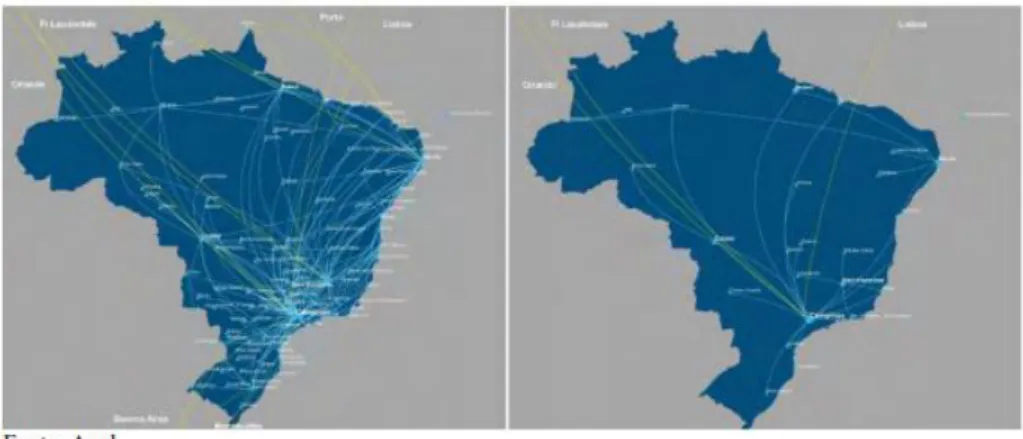 Figura 9 - Malha aérea essencial da Azul em abril de 2020 