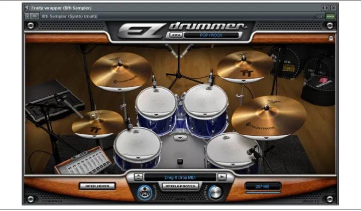 Figura 32. Bateria virtual EZ Drummer  Fonte: Plugin EZ Drummer. 