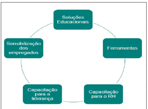 Figura 9 - Etapas da implementação do modelo Diferentes Formas de   Aprender da Vale. 