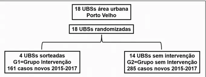 Figura 1- Desenho do estudo de Intervenção, Porto Velho-RO, 2017. 
