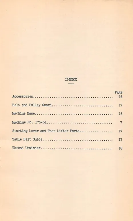 Table Belt Guide 17